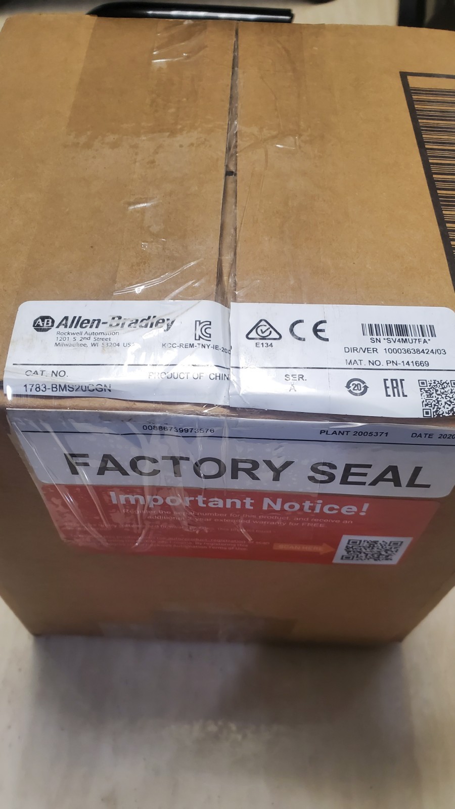 Allen Bradley Stratix 5700 1783-BMS20CGN Managed Ethernet Switch NEW