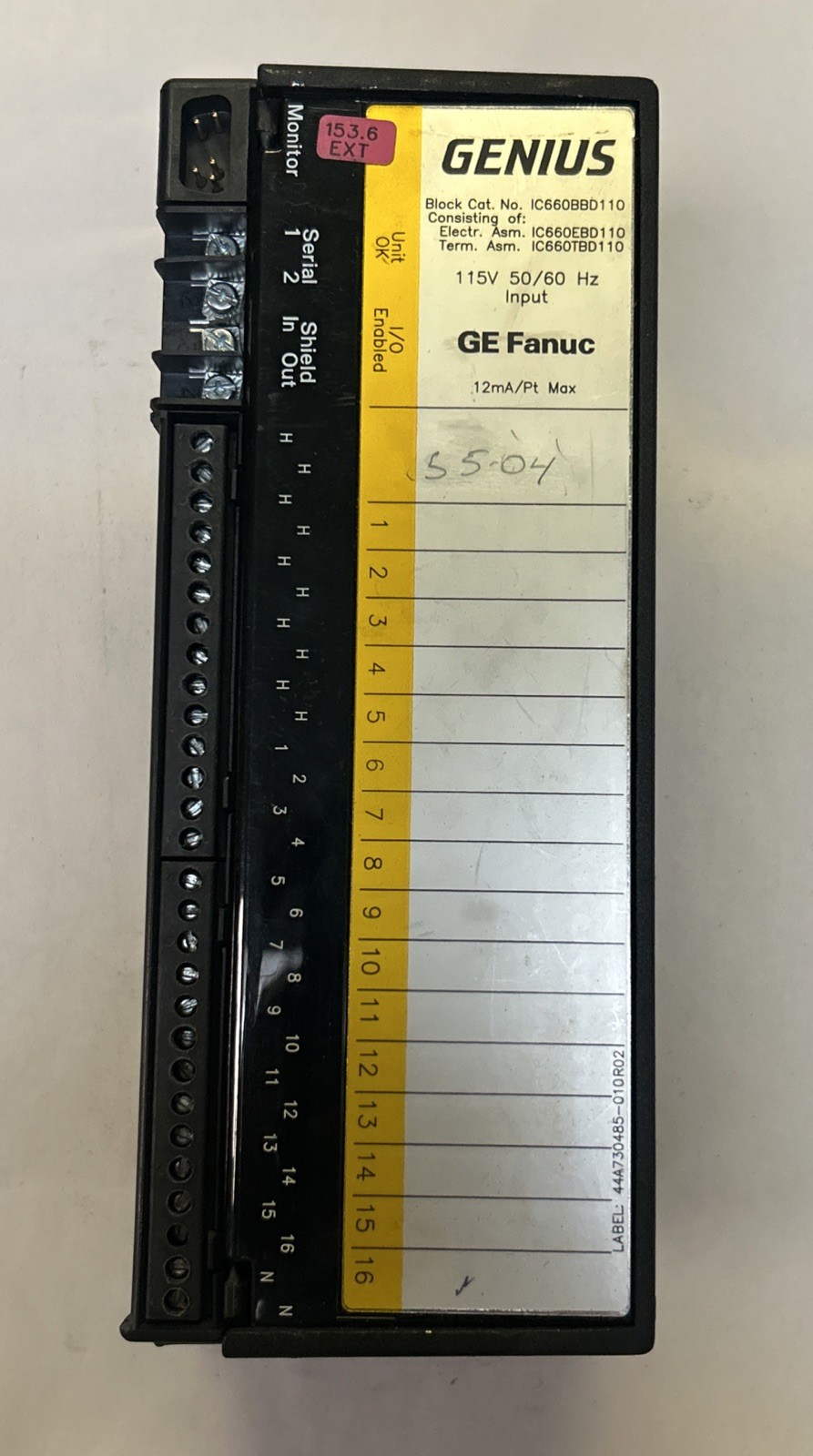 GE FANUC,IC660BBD110,GENIUS BLOCK I/O MODULE USED