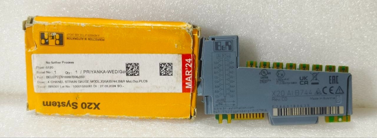 NEW🆕B&R X20AIB744 X20 SYSTEM 4 CHANNEL STRAIN GAUGE MODULE REV C0 NIB FREE SHIP