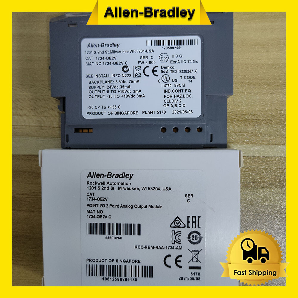 AB 1734-OE2V / C POINT I/O 2 Point Analog Output Module 1734OE2V New Sealed 2023