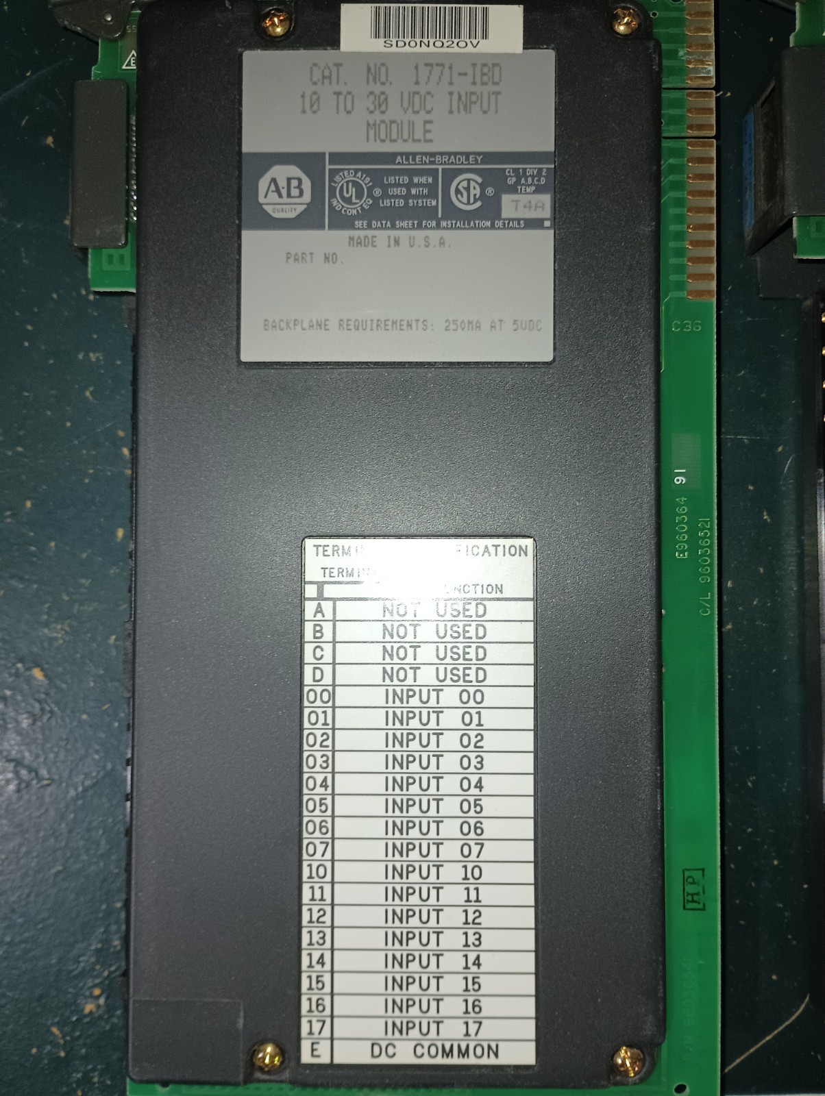 Lot of 3 Allen-Bradley 1771-IBD/B Input Modules 10–30VDC AS-IS PLC-5