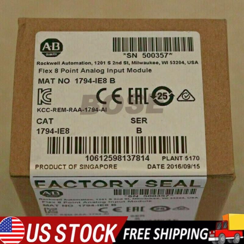 New Factory Sealed AB 1794-IE8 SER B Flex 8 Point Analog Input Module 1794-IE8