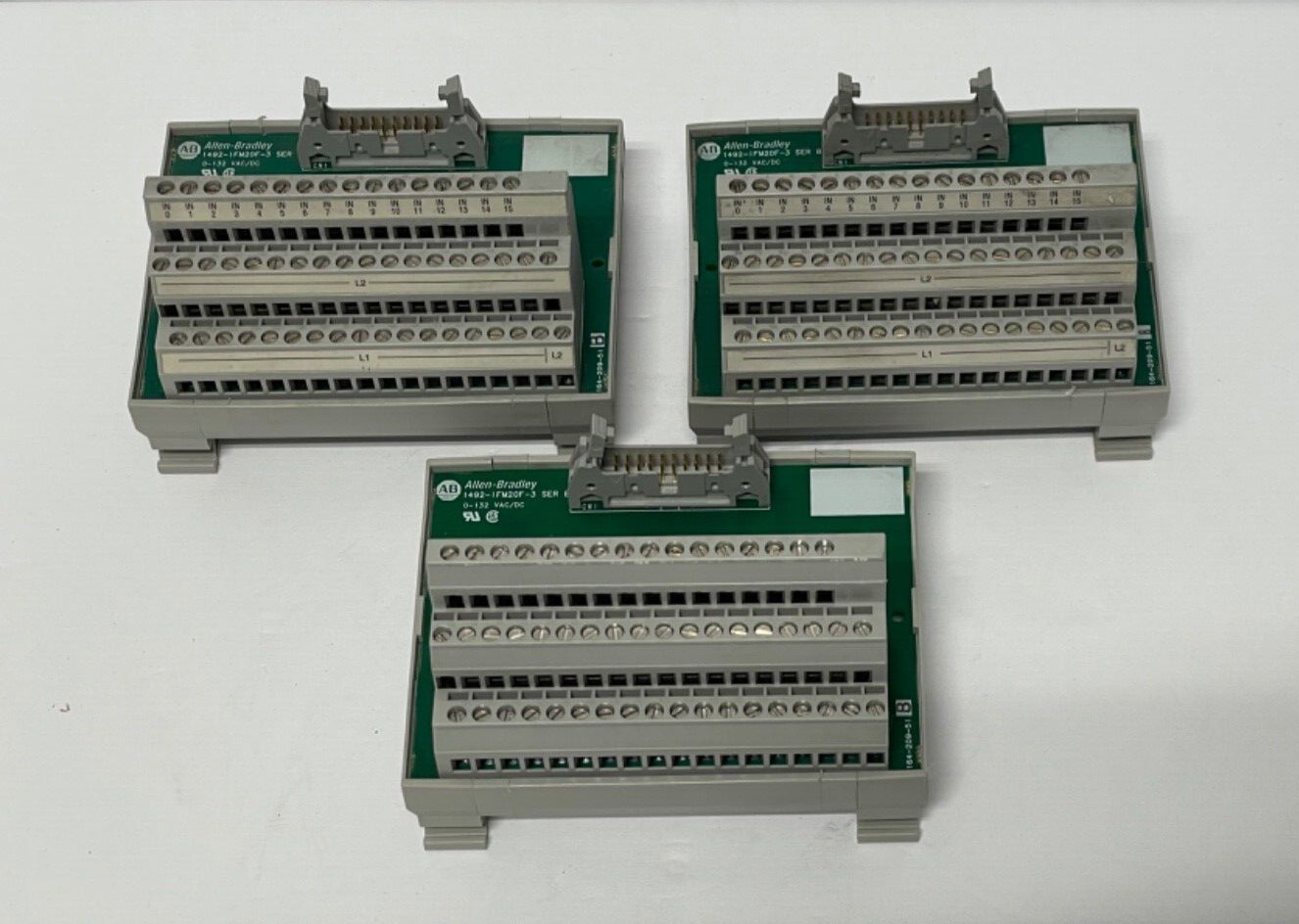 [Lot of 3] Allen Bradley 1492-IFM20F-3 Series B 0-132 VAC/DC Interface Module