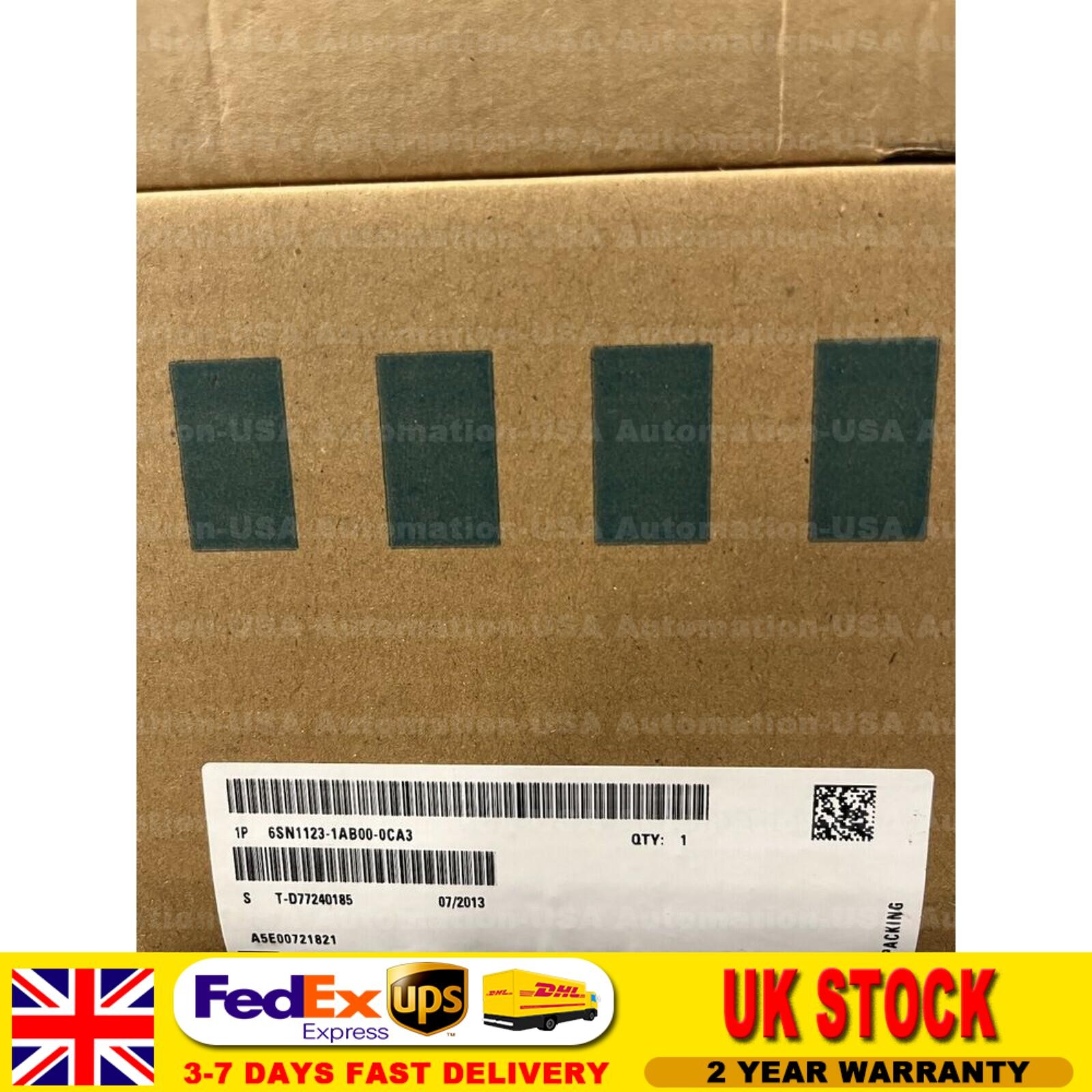 New Siemens 6SN1123-1AB00-0CA3 Warranty One Year. 6SN1 123-1AB00-0CA3