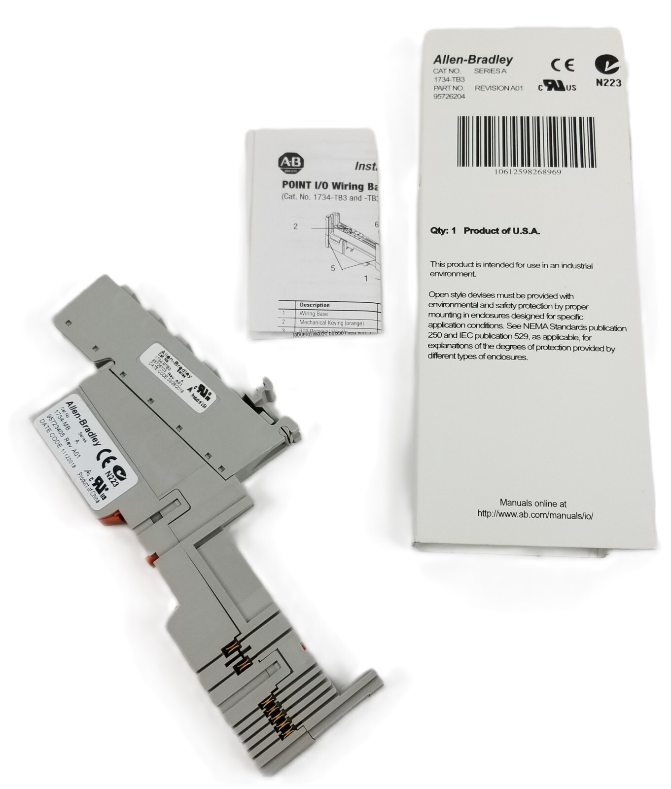 Allen-Bradley 1734-RTB3 1734-TB3 1734-MB Rockwell Automation Point I/O Base NEW