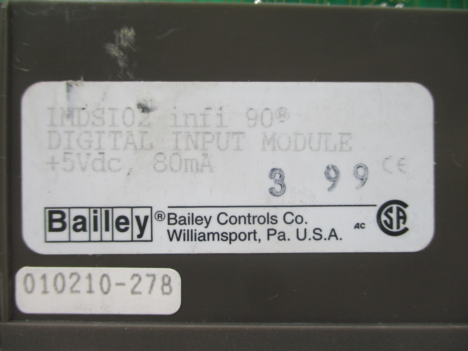 Bailey ABB IMDSI02 infi90 Digital Input Module PLC Symphony