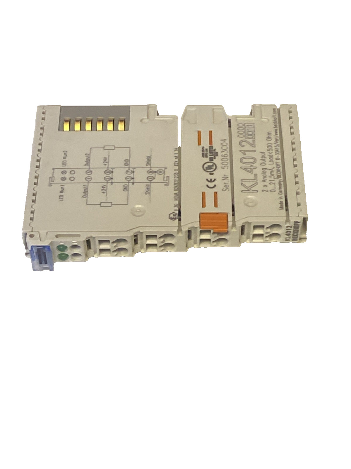 Beckhoff KL4012-0011 Analog Output 2 Way 0-21.5mA Load <500 Ohm