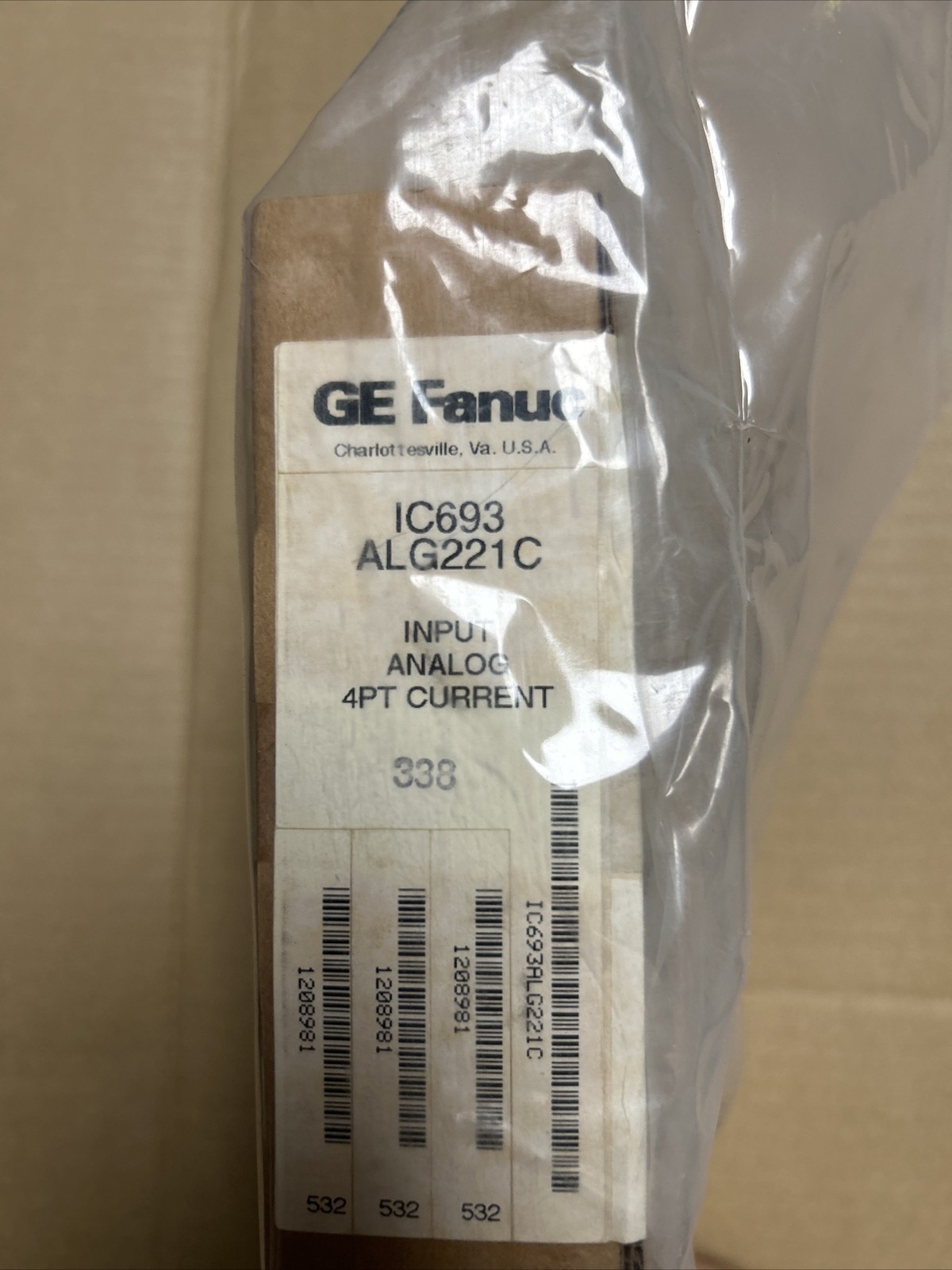 New GE Fanuc IC693ALG221C PLC Input Analog 4PT CURRENT Made in USA