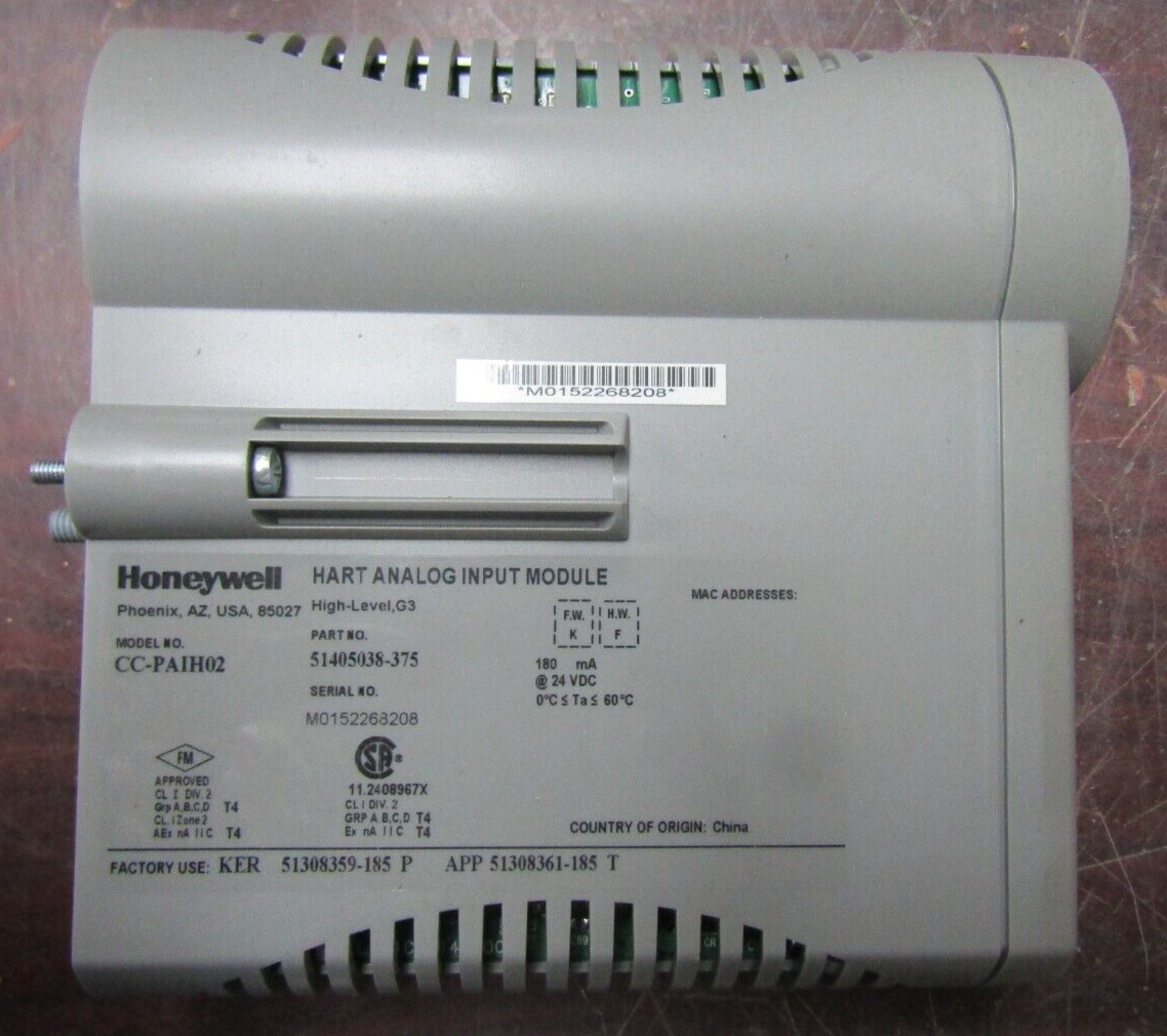 👀 HONEYWELL 24 VDC HART ANALOG INPUT MODULE CC-PAIH02 / 51405038-375