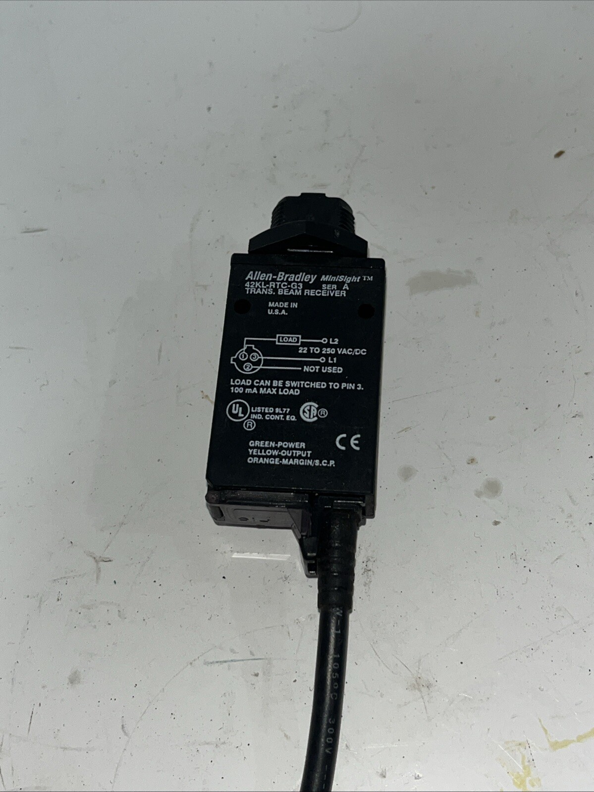allen bradley minisight 42KL-RTC-G3 series A trans beam receiver NOS