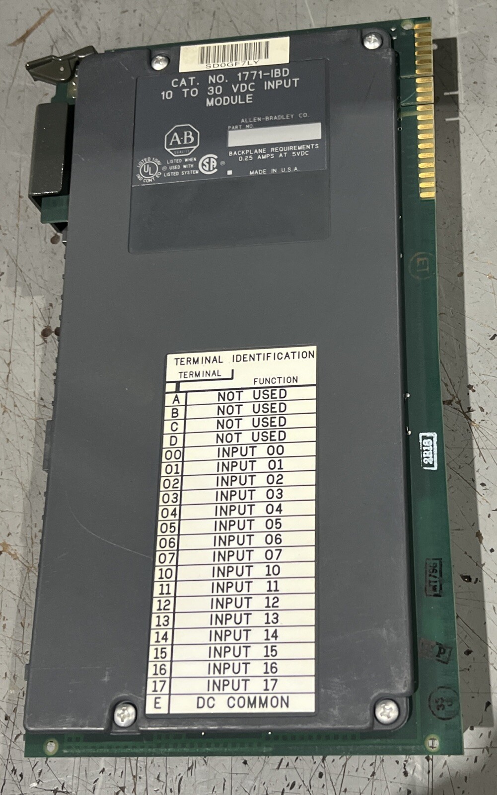 🔥Allen Bradley 1771-IBD 10-30 VDC Input Module, Used, Free shipping🇺🇸