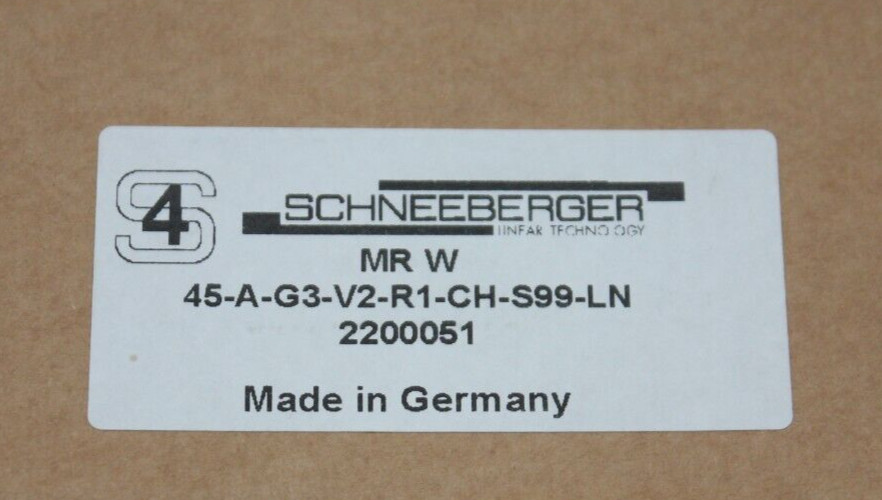 Schneeberger MR W 45-A-G3-V2-R1-CH-S99-LN 2200051 new with original packaging