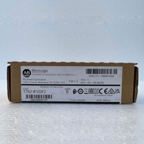 Allen-Bradley 1762-IF2OF2 MicroLogix 1200 I/O Module New Sealed AB 1762IF2OF2