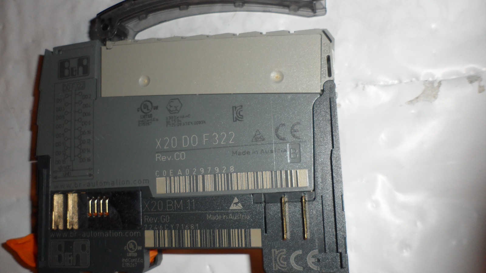 USED B&R X20DOF322 REV CO Digital Output Module with X20BM11 Base