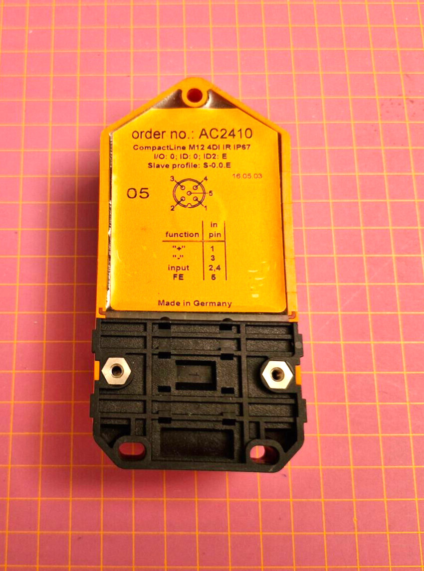 IFM AS-Interface Module CompactLine AC2410 4DI M12 New Without Original Packaging, 4021179003728