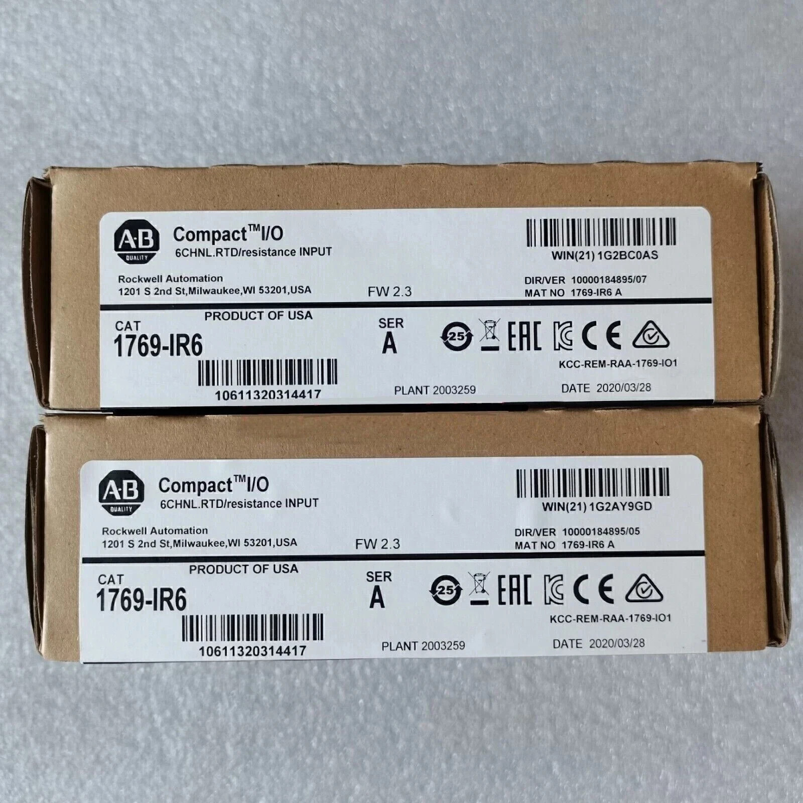 NEW Allen-Bradley 1769-IR6 SER A CompactLogix 6 Pt RTD Input Module AB 1769IR6