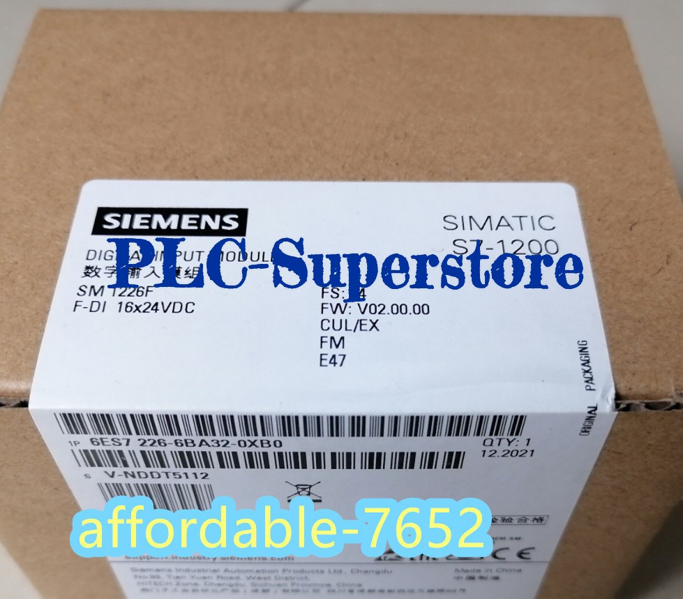 siemens 6ES7226-6BA32-0XB0 S7-1200 Digitaleingabe SM 1226 F-DI 16X DC New ship
