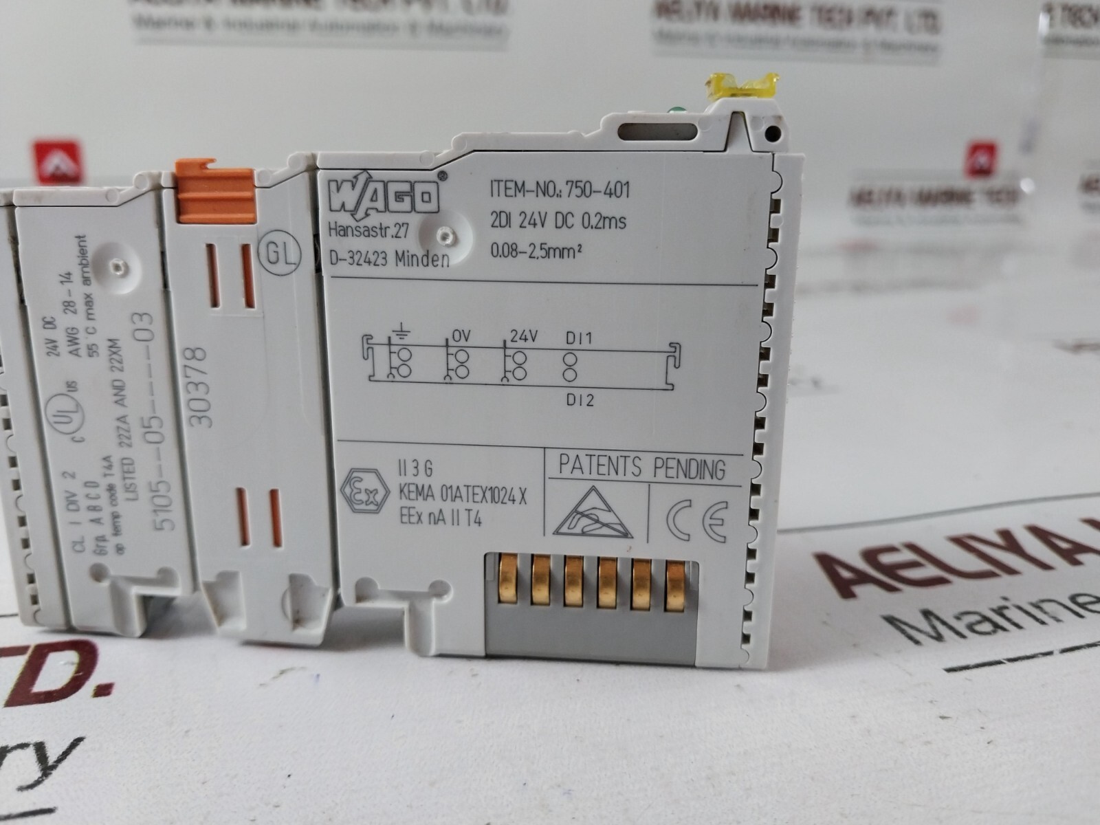 Wago 750-401 Digital Input Module 24V DC 55C 0.08-2.5MM2