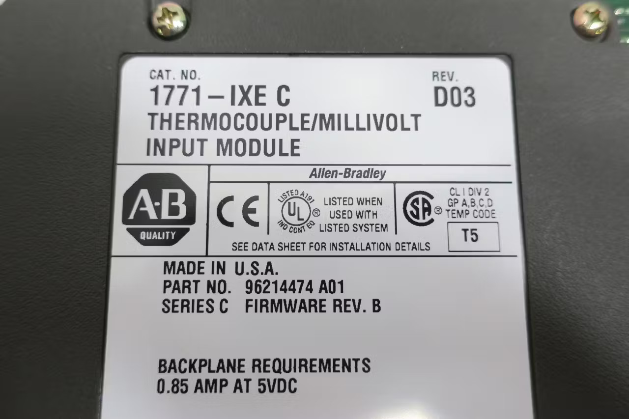 Allen Bradley 1771-IXE Thermocouple/millivolt Ser C Input Module