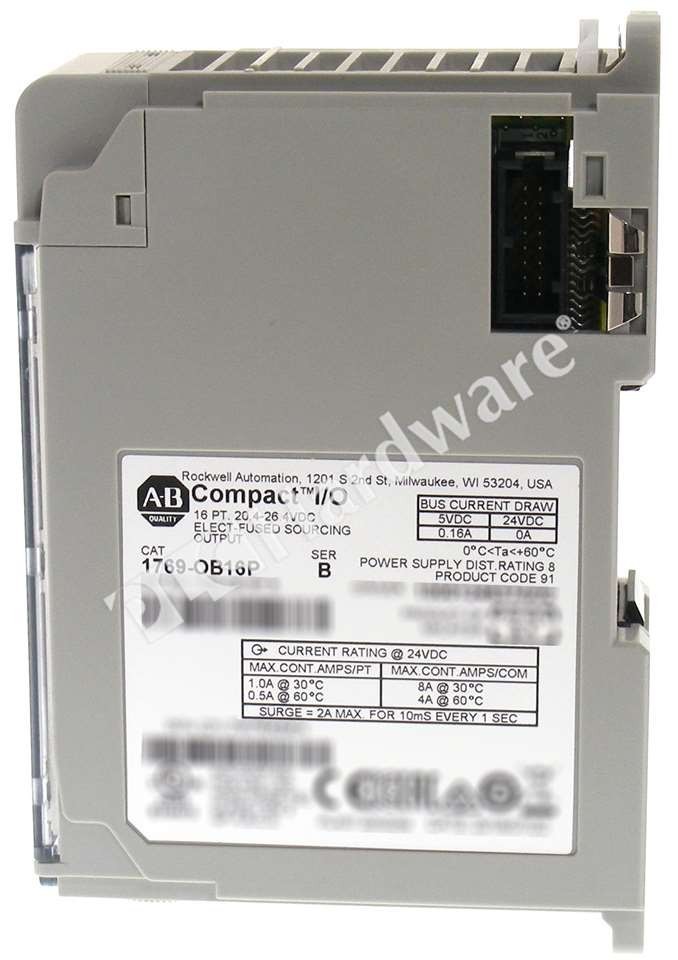 Open Pre-owned Allen Bradley 1769-OB16P /B CompactLogix 16Pt 24VDC Output Module
