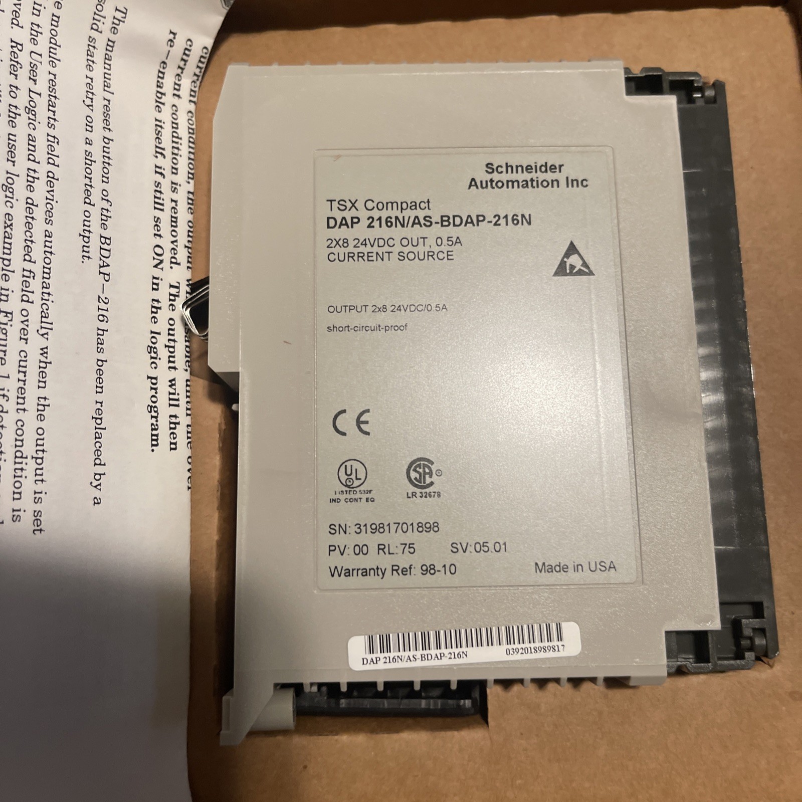 Schnieder Automation Dap 216N/AS- BDAP-216N New