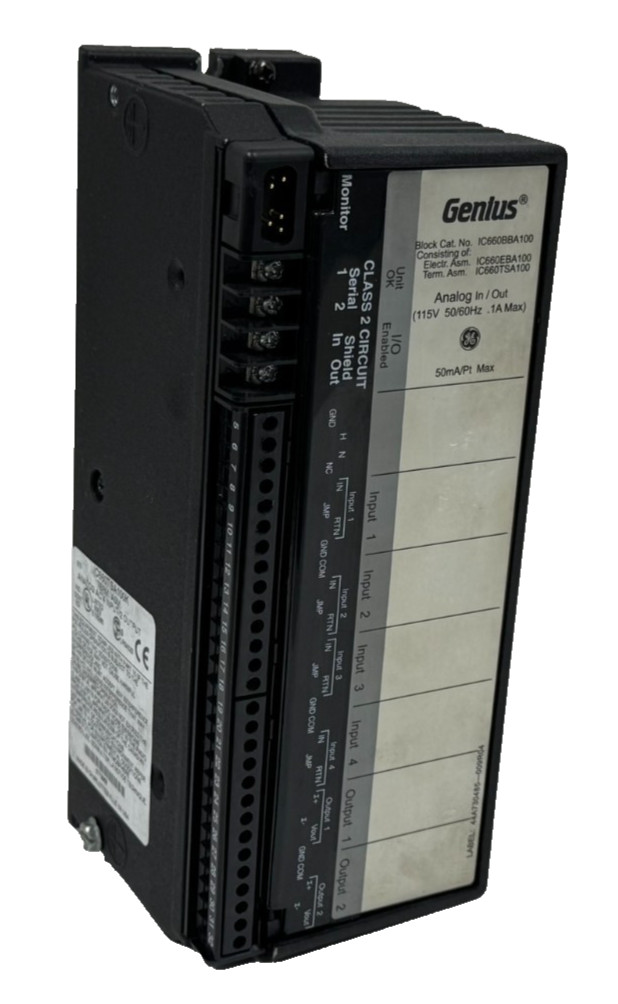 GE FANUC IC660BBA100 GENIUS ANALOG I/O MODULE REFURBISHED