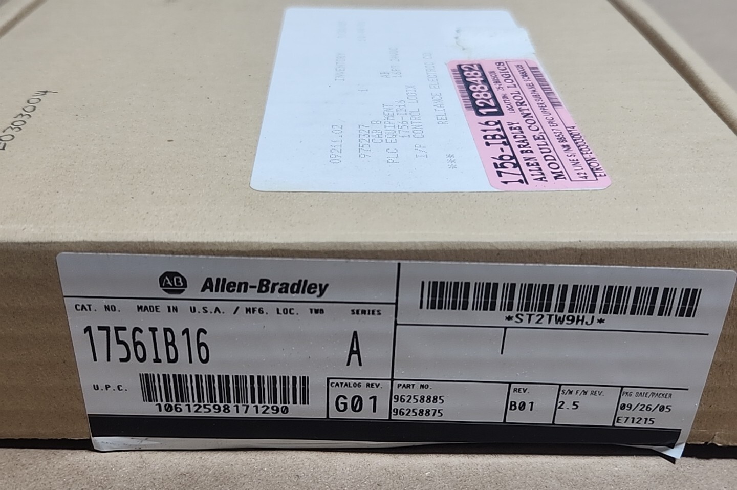 Allen-Bradley 1756-IB16 /A ControlLogix DC Input Module F/W REV 2.5 + Warranty!
