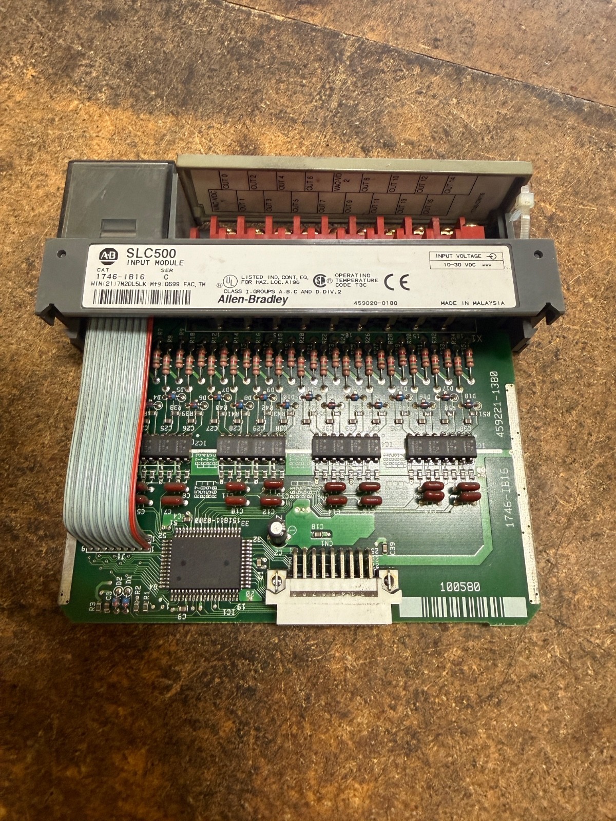 Allen Bradley 1746-IB16 SLC 500 Digital Input Module Ser C (TESTED) RED