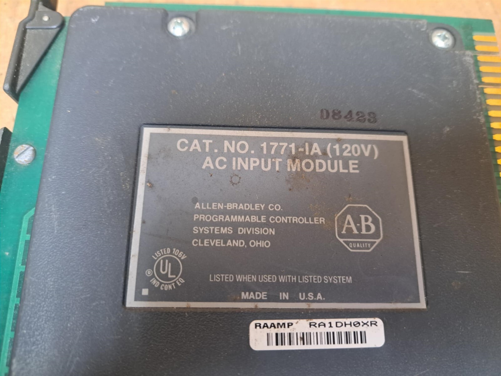 Allen Bradley DC Output Module 1771-OB and AC Input Module 1771-IA