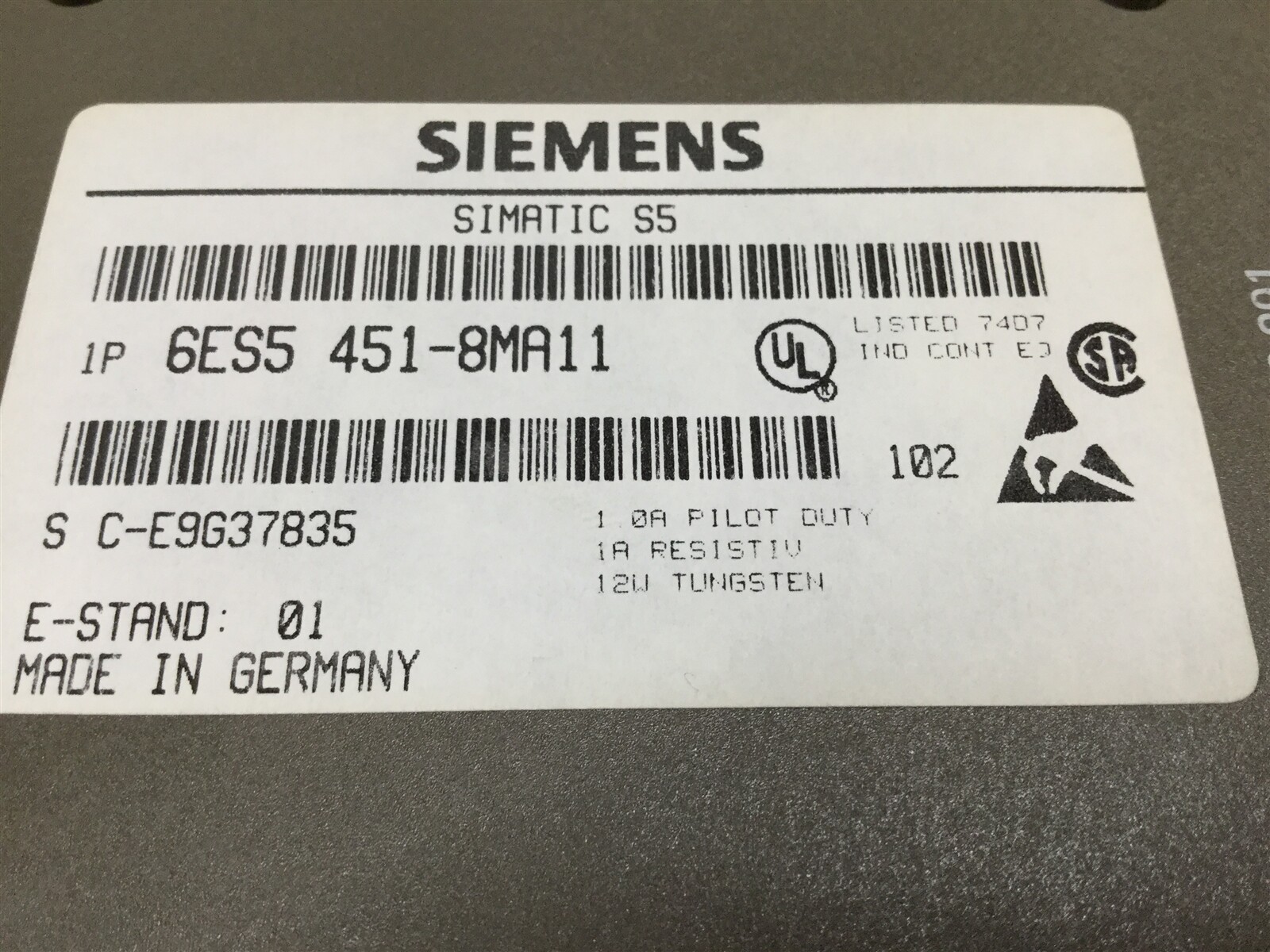 Siemens 6ES5 451-8MA11 Simatic S5 Digital Output Module Units, 8-Point, 24VDC