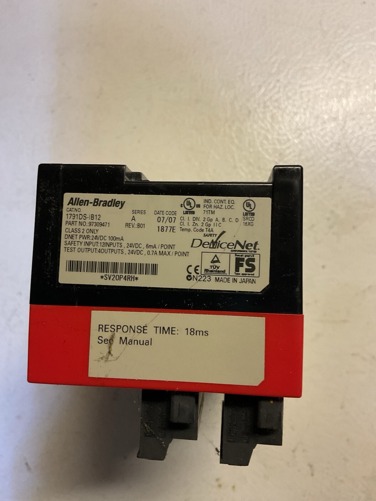 Allen-Bradley 1791DS-IB12 SerA CompactBlock Input Unit 24VDC,Used,