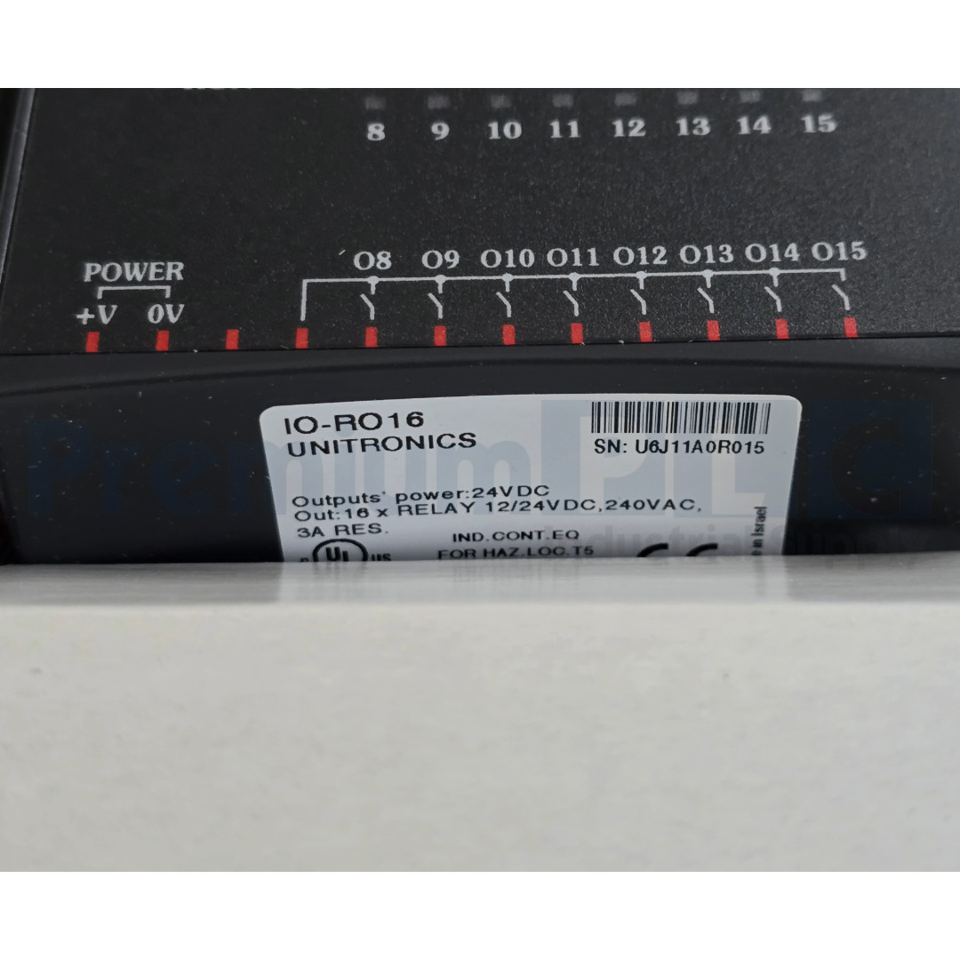 NEW UNITRONICS IO-RO16 / IORO16 I/O EXPANSION MODULE 16 -OUTS 24VDC NSMP