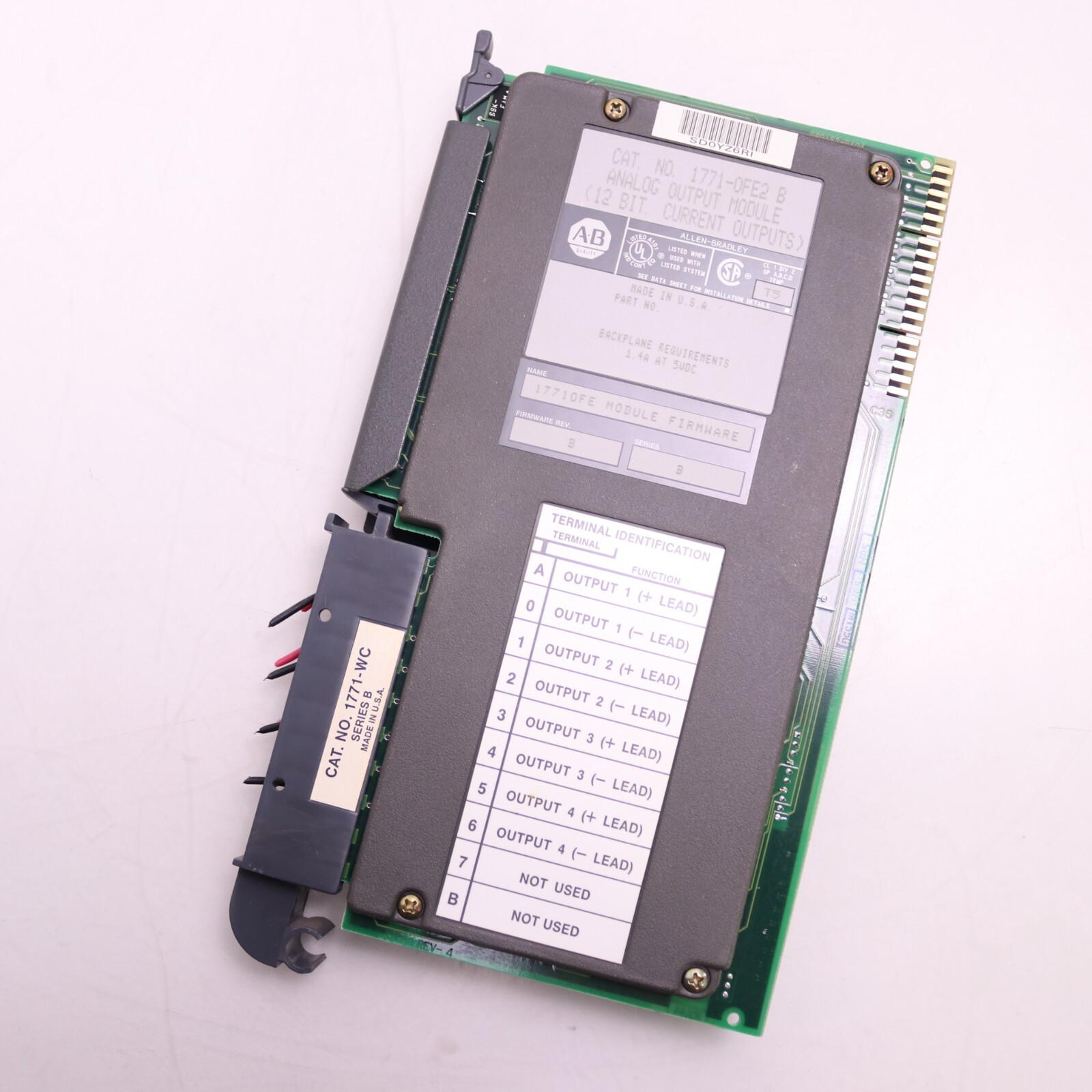 Lot of 2 Allen Bradley 1771-OFE2 /B Analog Output Module 12 Bit. Current Outputs