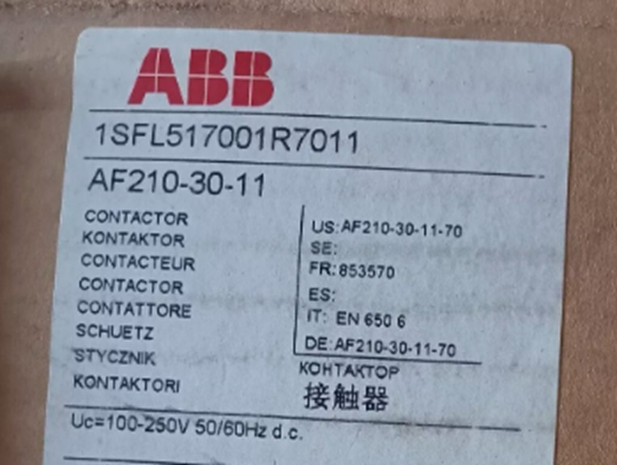 New ABB AF210-30-11 Contactor 100-250V 20-60V 48-130V