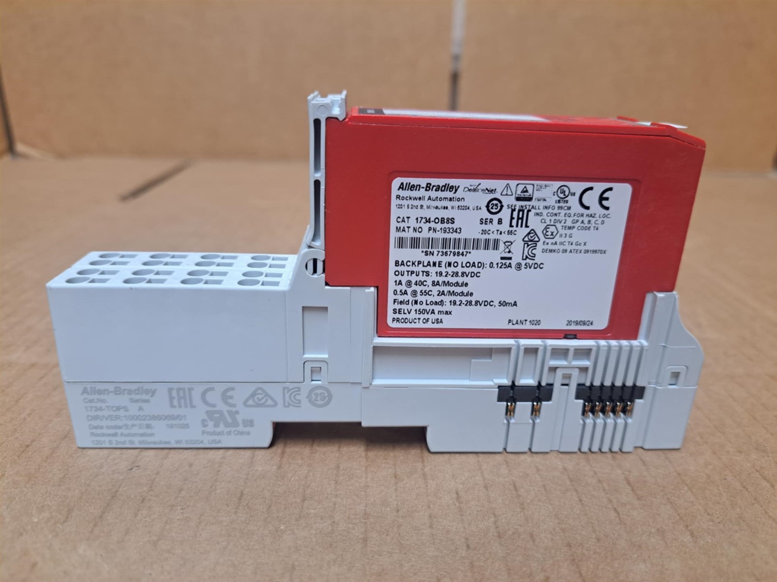 Allen Bradley Safety Output Module Cat. No. 1734-OB8S