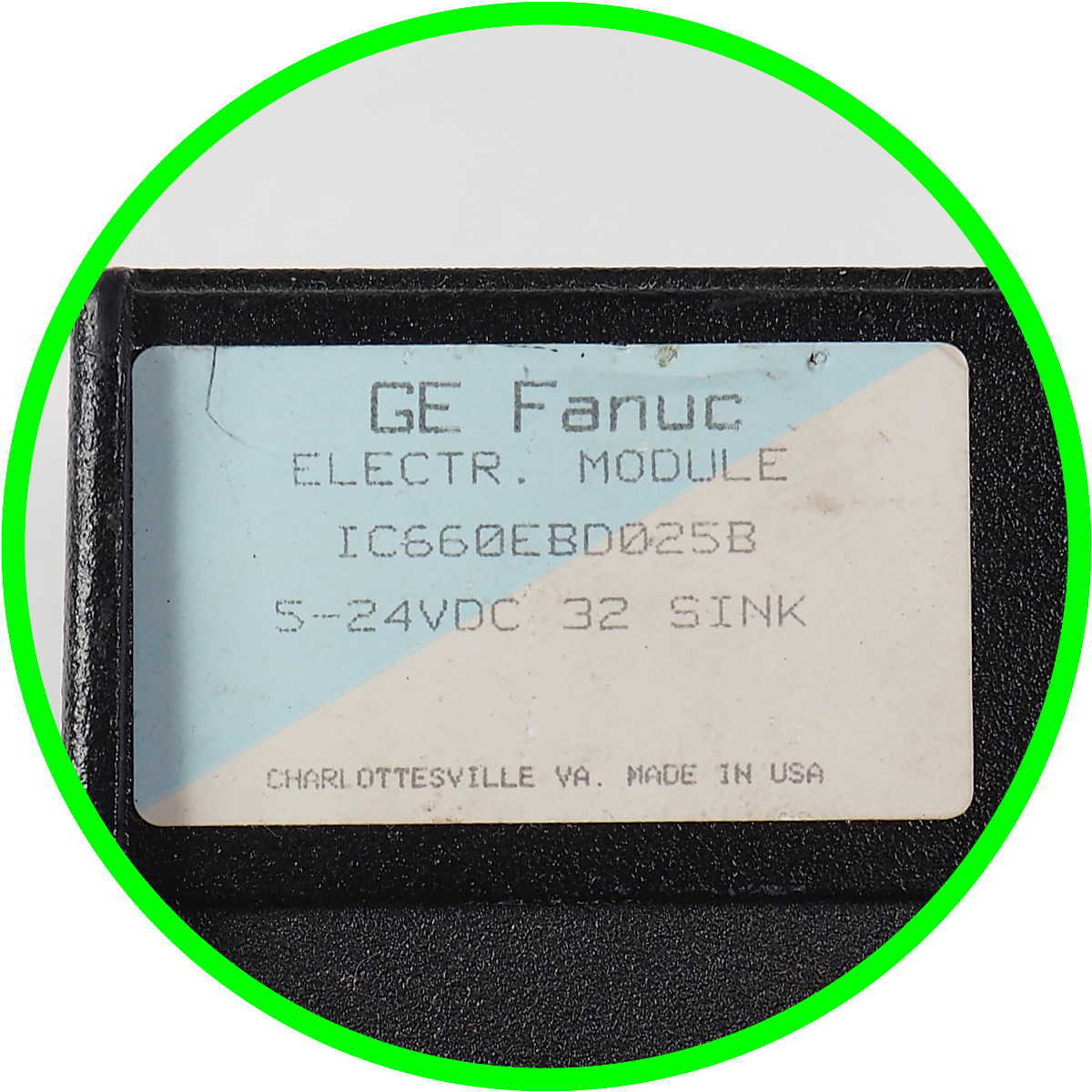 GE FANUC IC660EBD025B GENIUS 5-24VDC 32 SINK Input/Output Block *MISSING COVER*