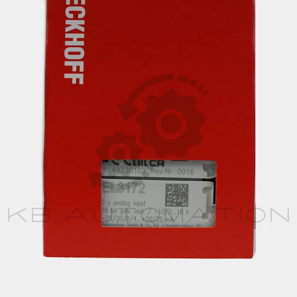 Beckhoff EL3172 EtherCAT Terminal, 2-channel analogue input, multi-function