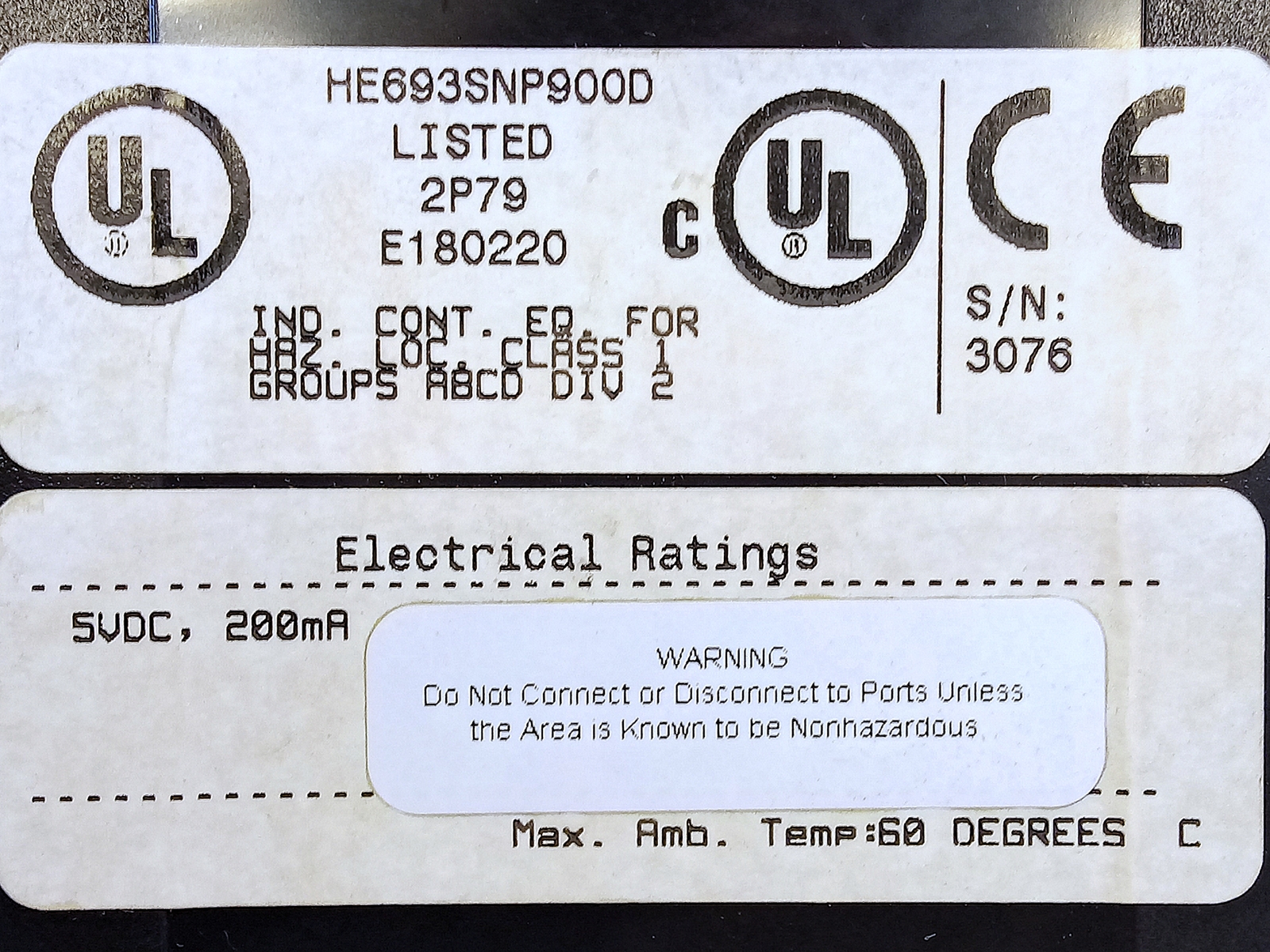 Horner Automation HE693SNP900 PLC SNP Interface Module