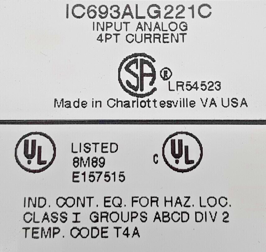 GE IC693ALG221C Input Analog Module – FOR PARTS