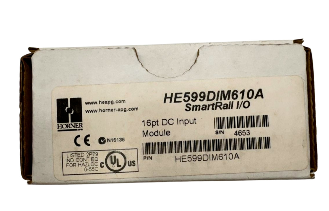 Horner HE599DIM610A SmartRail Module, 5VDC @ 40mA, 24VDC @ 4mA/PT, 16PT/COM