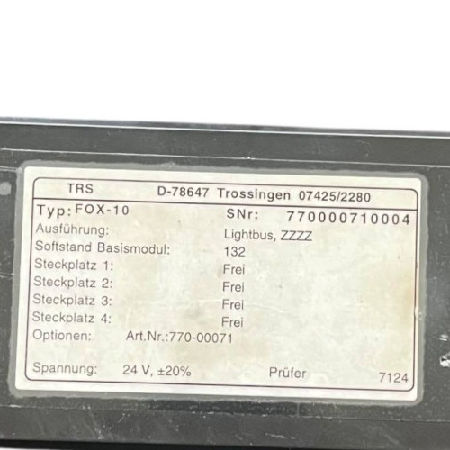 TRS TR-Systemtechnik FOX 10 + 2x MDI 8 + MDO 8 + MDO 8-H Lichtbus Baugruppe