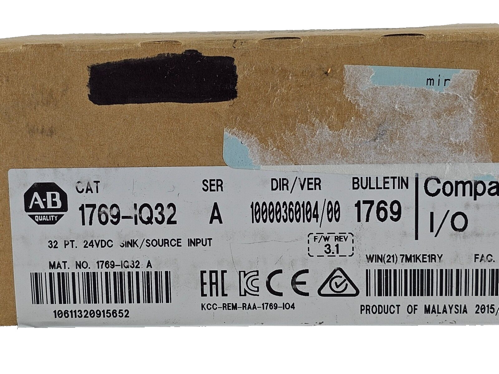 NEW Allen Bradley 1769-IQ32 /A CompactLogix 32PT Sink/Source Input 1769IQ32