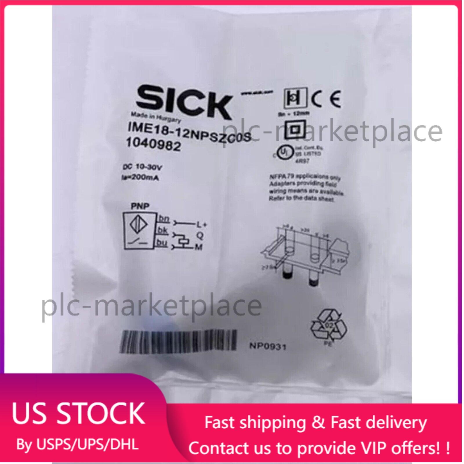 New SICK IME18-12NPSZC0S 1040982 IME1812NPSZC0S PROXIMITY SWITCH DC 10-30V