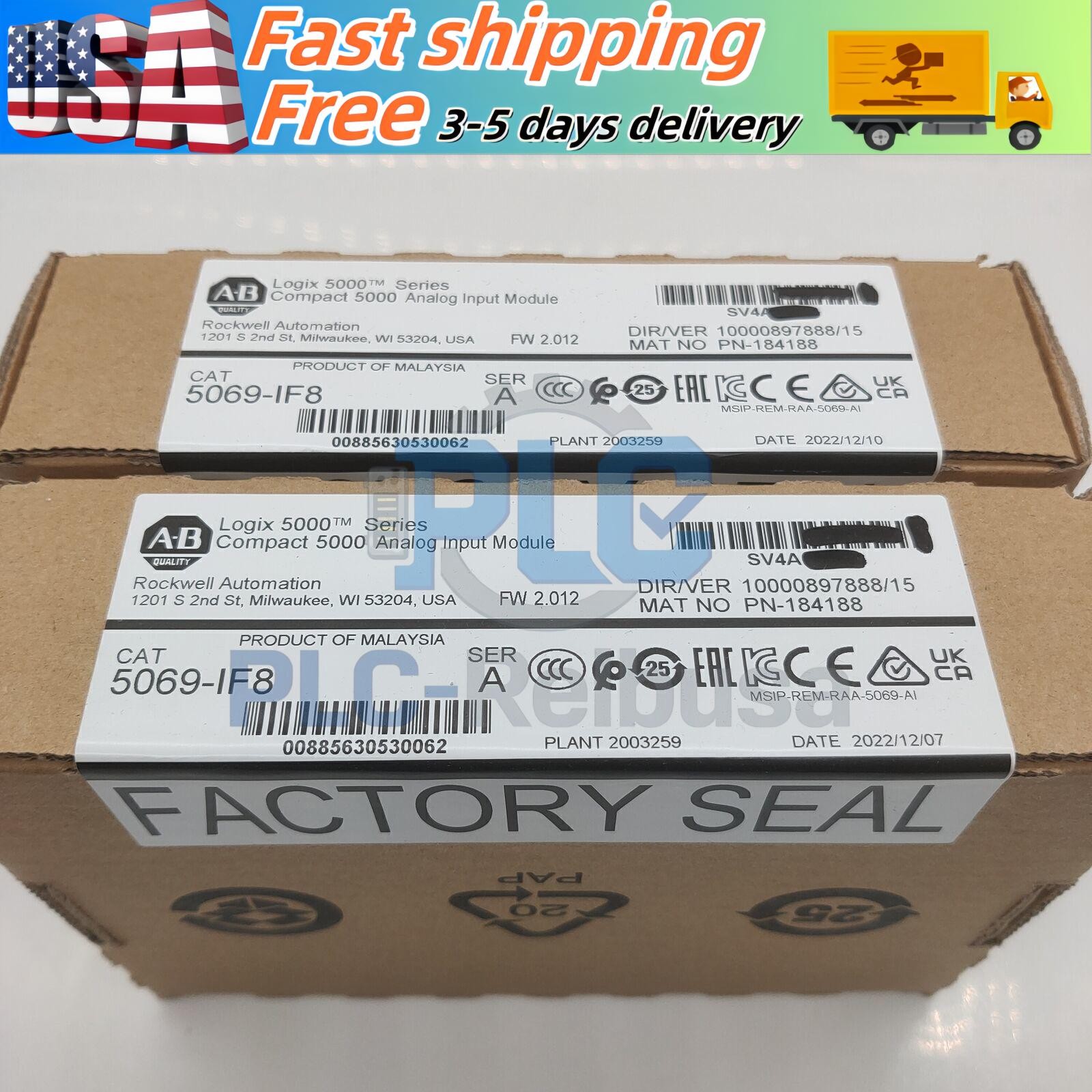 New AB 5069-IF8 /A Compact 5000 Analog Input Module 5069IF8 US US Free Tax