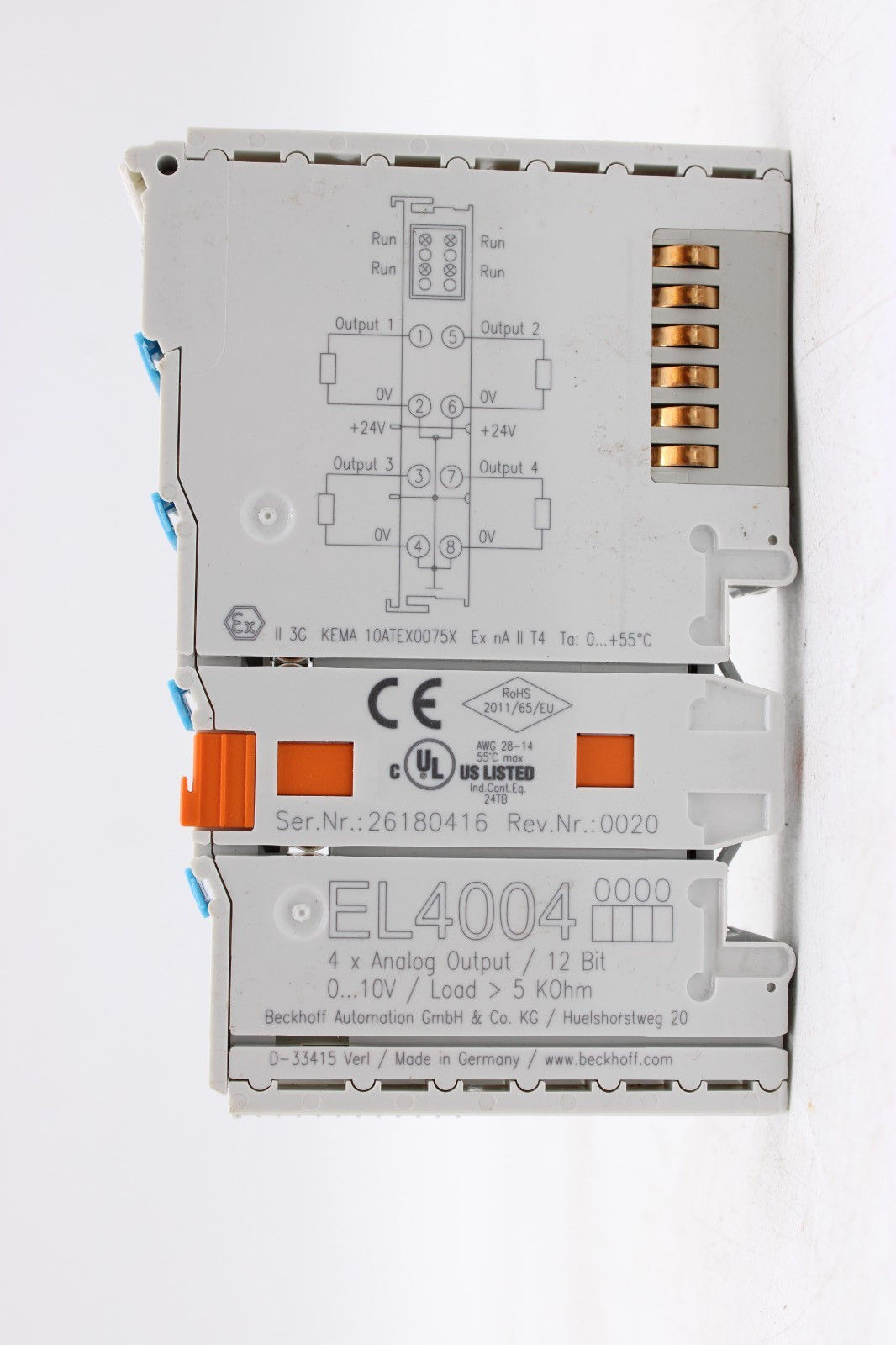 Beckhoff EL4004 4-Channel Analog Output Terminal