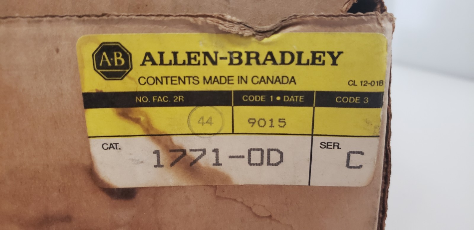 ALLEN BRADLEY 1771-OD ISOLATED AC OUTPUT MODULE, SERIES C, 120V, NIB