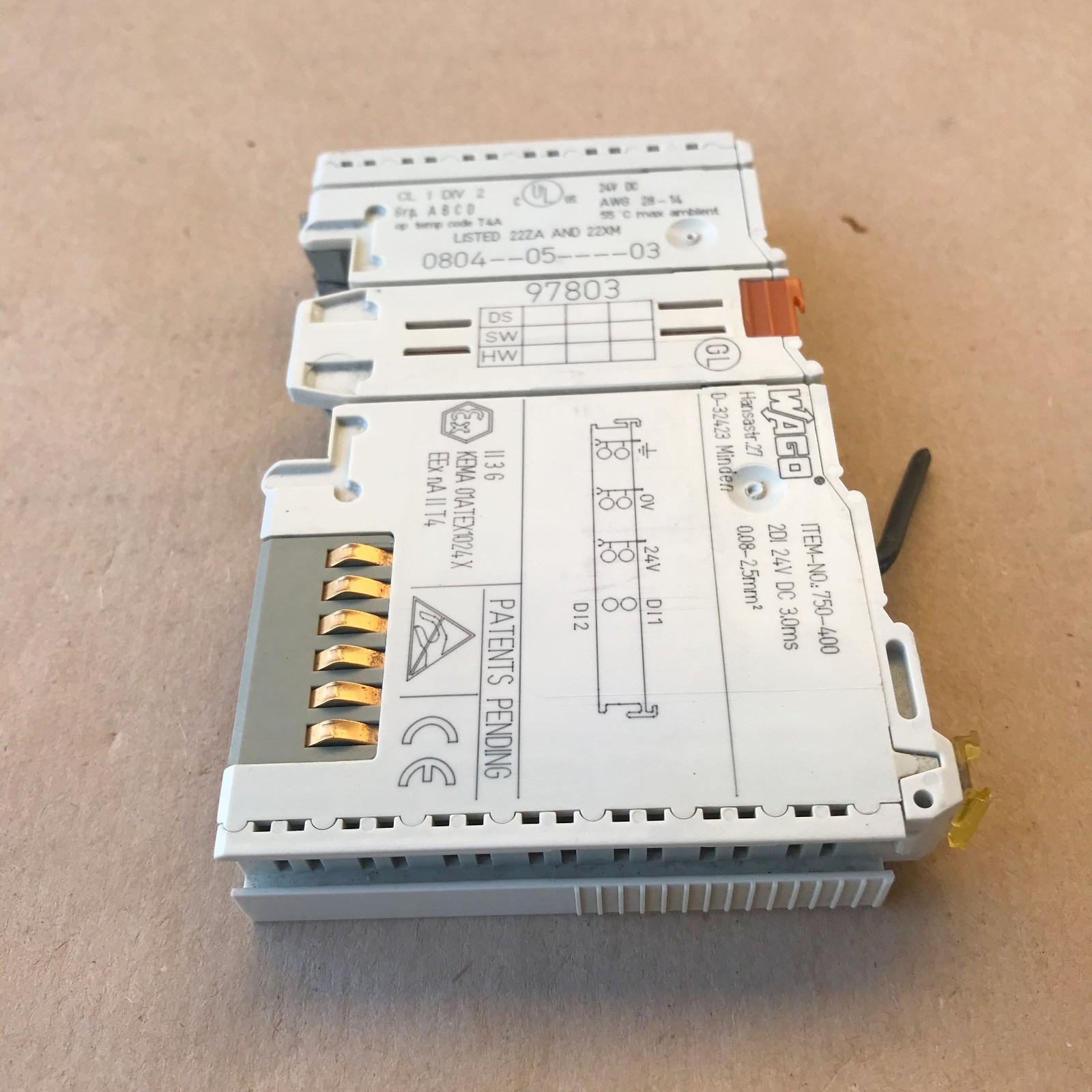 WAGO 750-400 DIGITAL INPUT MODULE