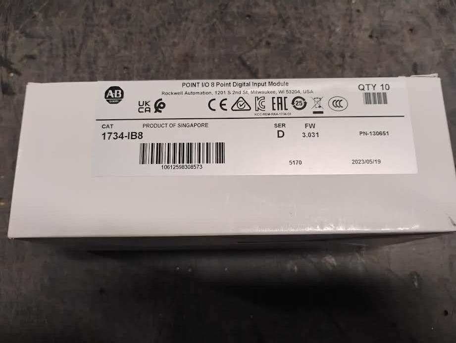 Qty 10 Factory Sealed AB 1734-IB8 8Point Input Allen-Bradley Lot of 10 NEW NIB