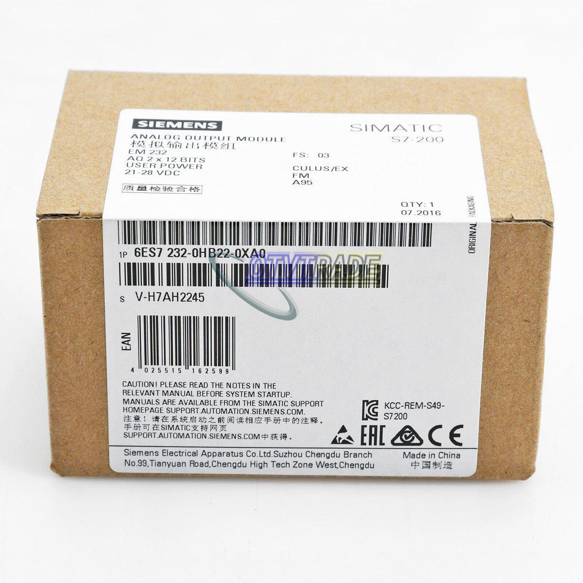ONE Siemens 6ES7232-0HB22-0XA0 Analog output 6ES7 232-0HB22-0XA0 New