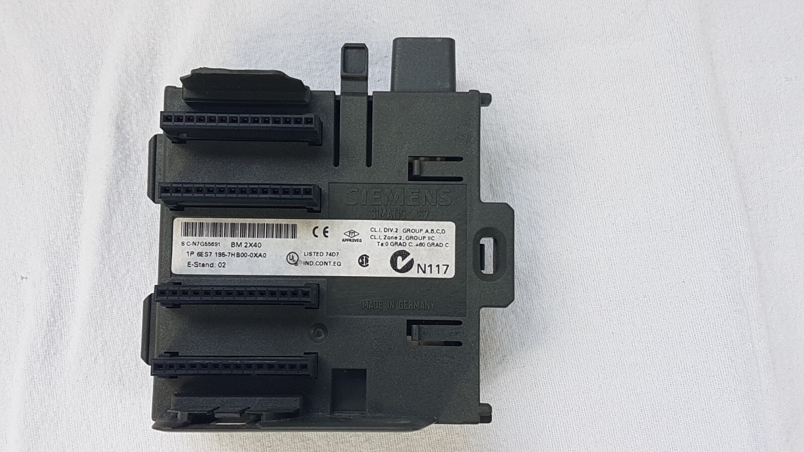 Siemens 6ES7-195-7HB00-0XA0 Simatic DP BUs Module for ET-200M – BM 2X40 – Used